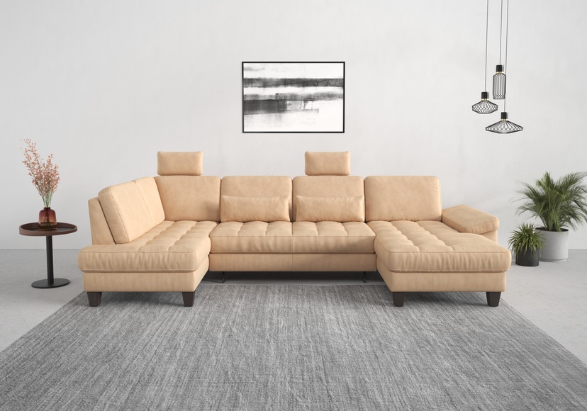 sit&more Wohnlandschaft, wahlweise mit Bettfunktion, Bettkasten, Sitztiefenverstellung