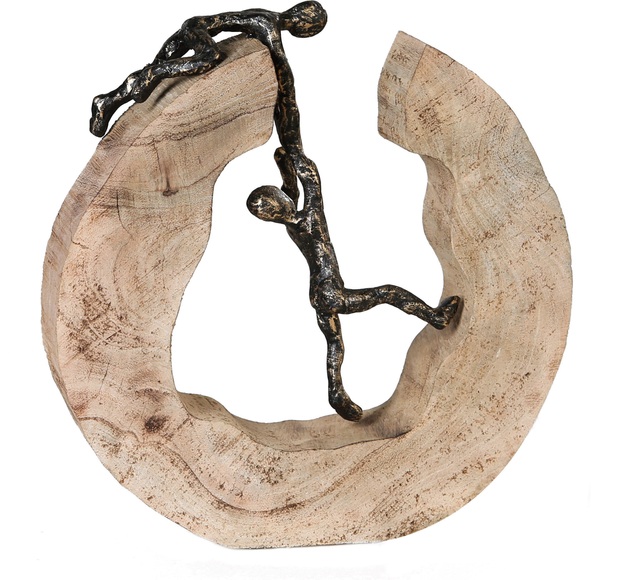 Schubiger Skulptur Teamwork / Mangoholz