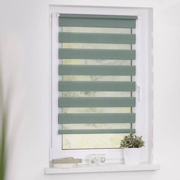 LICHTBLICK Doppelrollo »Duo Rollo Klemmfix, ohne Bohren, verspannt«, halbtransparent, verspannt, Einfache Klemm-Montage ohne Bohren. Für Fenster & Türen geeignet.