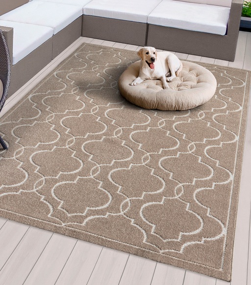 merinos Teppich »Tenerife Plus 54090«, rechteckig, In- und Outdoor geeignet, robuster Kurzflor, Balkon, Aussenbereich