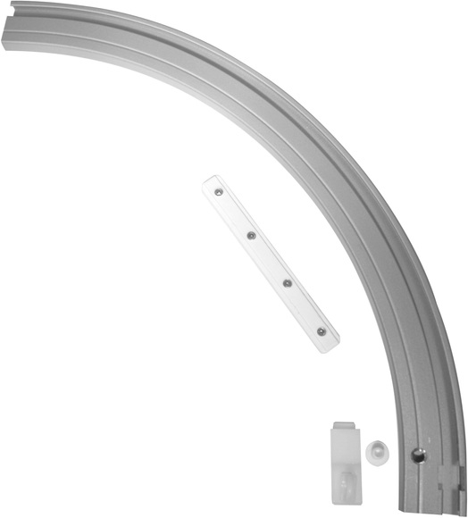 GARDINIA Gardinenschiene »Rundbogen«, 1 läufig-läufig, Fixmass, Serie Aluminium-Vorhangschiene