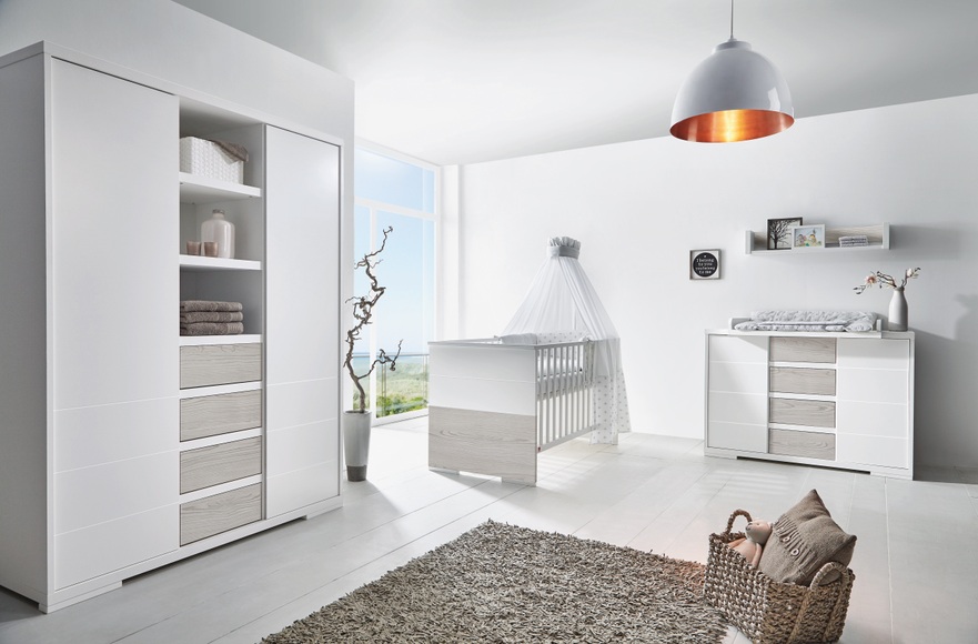 Schardt Babyzimmer-Komplettset »Maxx Boathouse«, (Set, 3 St.), Made in Germany, mit Kinderbett, Schrank und Wickelkommode