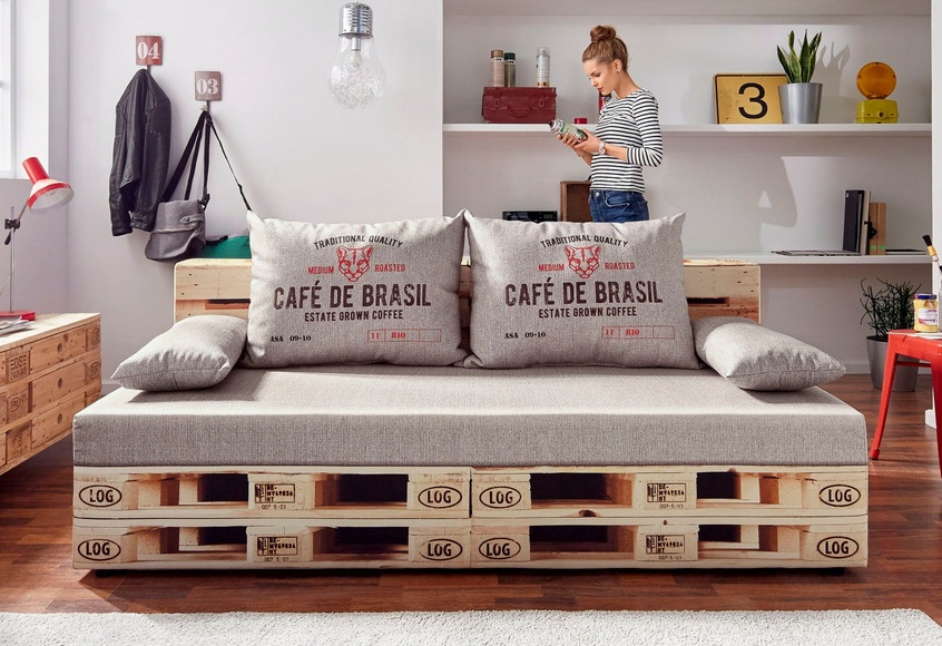exxpo - sofa fashion Schlafsofa, inklusive Bettfunktion und Bettkasten, wahlweise mit Liftbettfunktion und Federkern