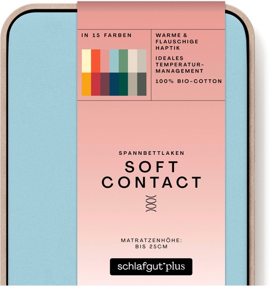 Schlafgut Spannbettlaken »Soft Contact«, (1 St.), 100% Bio Baumwolle