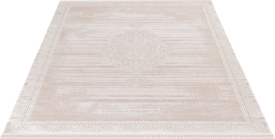 merinos Teppich »Rodin 19770«, rechteckig, Vintage, Orient, Kurzflor mit Fransen