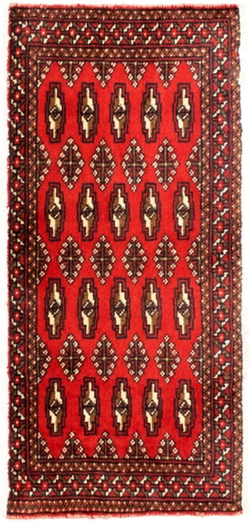 morgenland Wollteppich »Turkaman Teppich handgeknüpft rot«, rechteckig, 8 mm Höhe