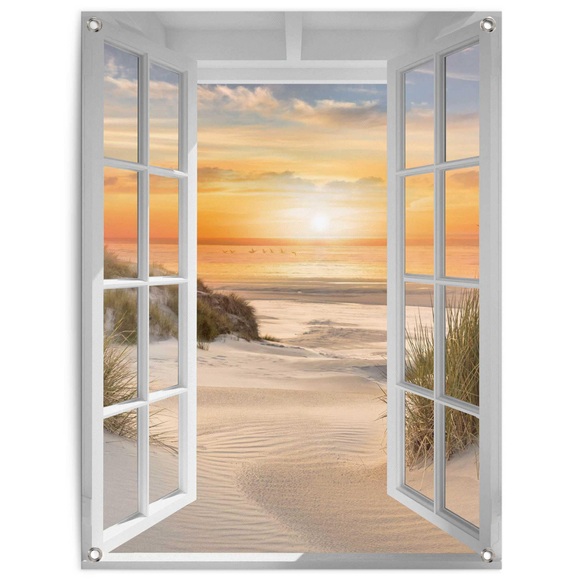 Reinders! Poster »Sonnenuntergang am Strand«, Outdoor für Garten oder Balkon