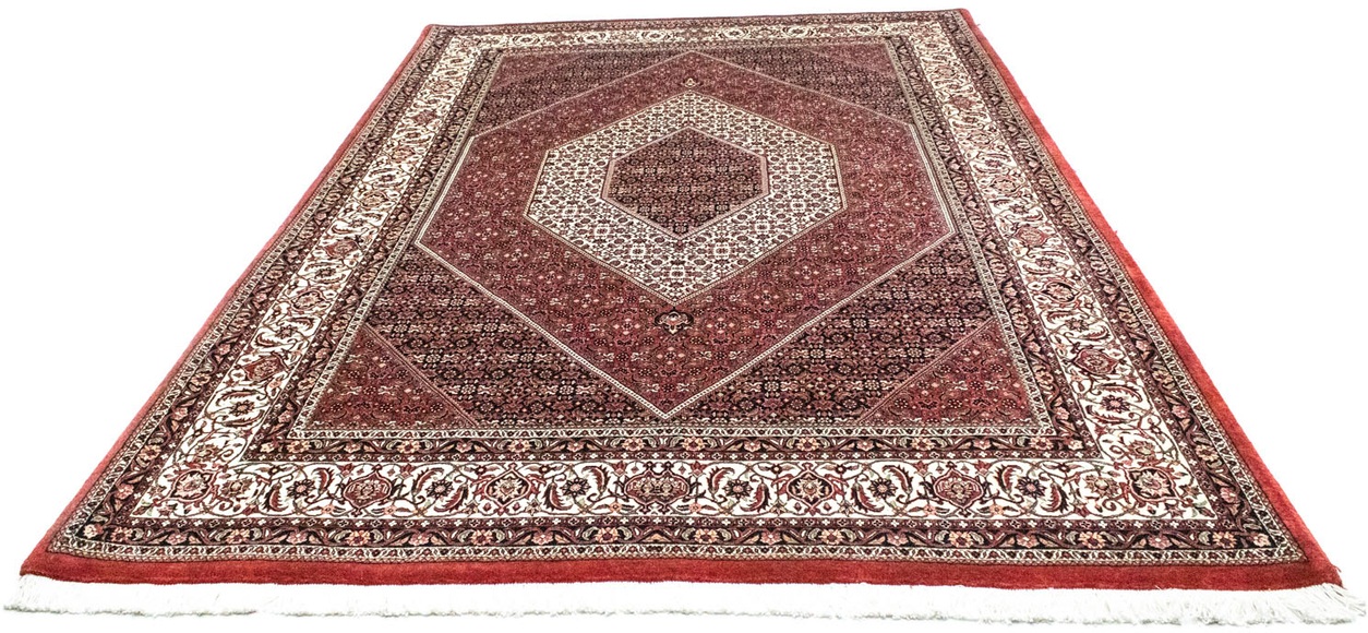 morgenland Wollteppich »Bidjar Teppich handgeknüpft rot«, rechteckig, 15 mm Höhe