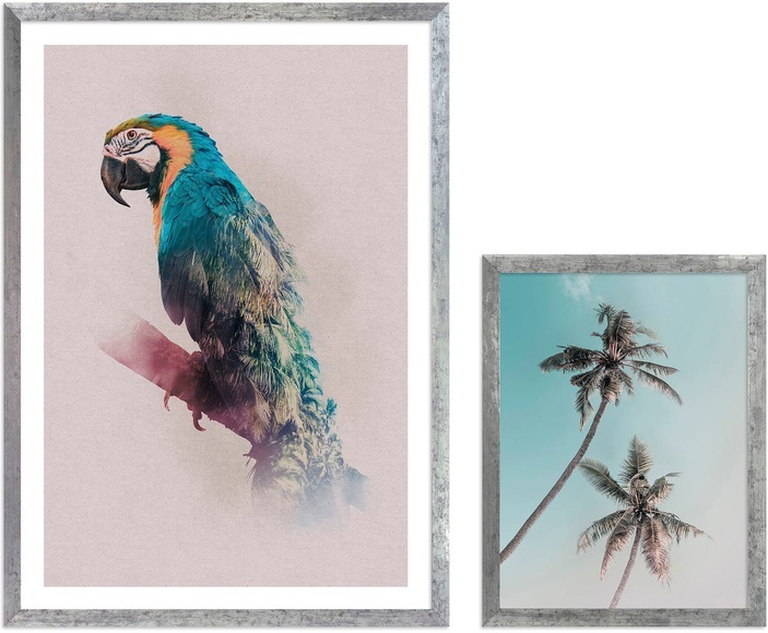 Komar Bild mit Rahmen »Tropicalflair«, (2 St.), Hochwertigen Echtholzrahmen. FSC zertifiziert, was eine nachhaltige Forstwirtschaft garantiert.