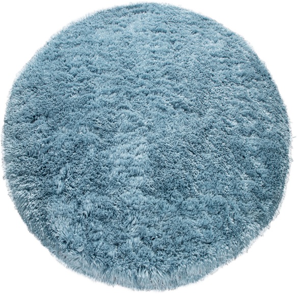Paco Home Hochflor-Teppich »Akumal 930«, rund, 60 mm Höhe, Shaggy, besonders weich durch Softgarn, Uni-Farben, ideal im Wohnzimmer & Schlafzimmer