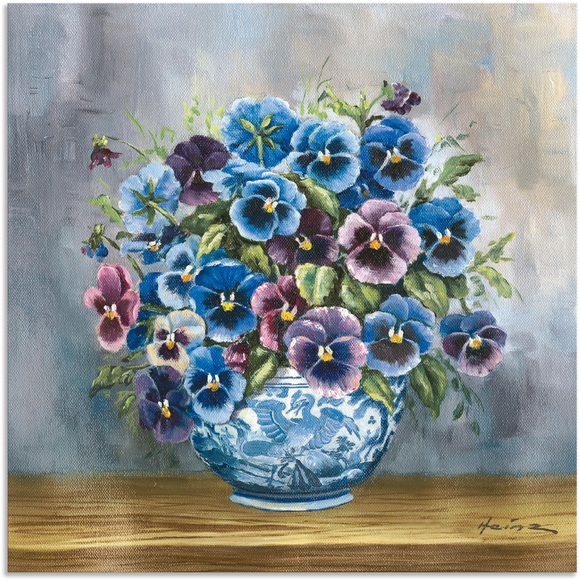 Artland Wandbild »Stiefmütterchen«, Blumenbilder, (1 St.), in vielen Grössen & Produktarten - Alubild / Outdoorbild für den Aussenbereich, Leinwandbild, Poster, Wandaufkleber / Wandtattoo auch für Badezimmer geeignet