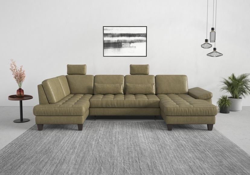 sit&more Wohnlandschaft, wahlweise mit Bettfunktion, Bettkasten, Sitztiefenverstellung