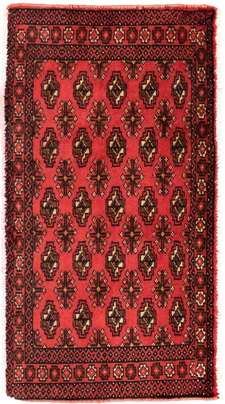 morgenland Wollteppich »Turkaman Teppich handgeknüpft rot«, rechteckig, 8 mm Höhe