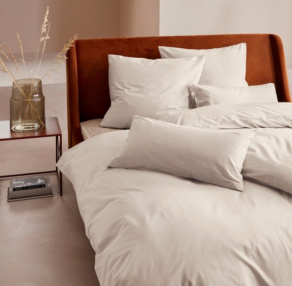 LeGer Home by Lena Gercke Bettwäsche »Anisa«, (2 tlg.), Bettwäsche mit Logostickerei, geeignet im Winter & Sommer, unifarben