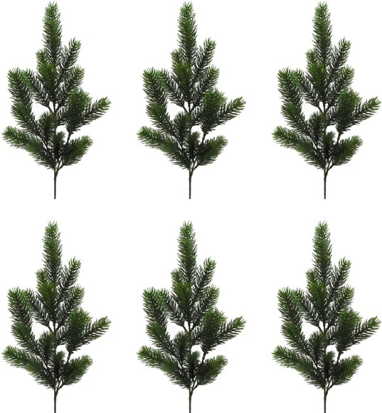Creativ green Winterliche Kunstpflanze »Weihnachtsdeko«, (6 St.), Zweig benadelt, 6 Stück im Set