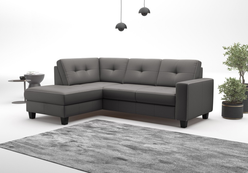 PLACES OF STYLE Ecksofa »Varese« wahlweise mit Bettfunktion und Bettkasten
