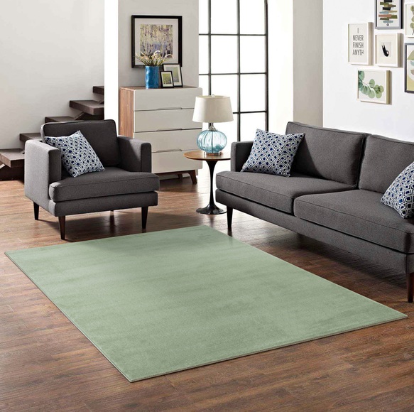 my home Teppich »Kurzflor-Webteppich GRANADA«, rechteckig, uni einfarbig weich Soft Touch mit Glanz