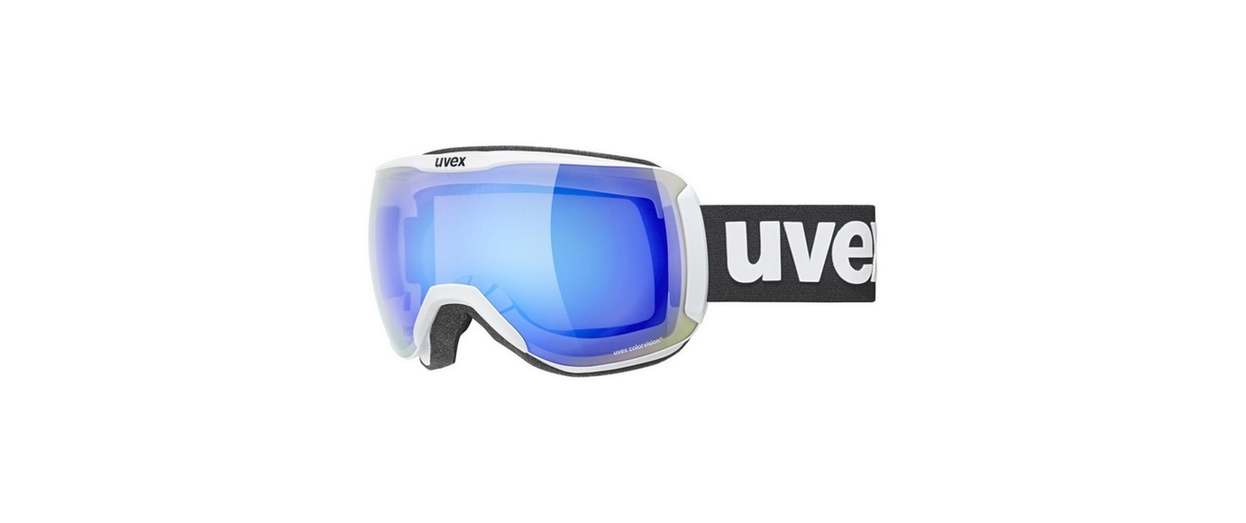 Uvex Skibrille Downhill 2100 CV - White Mat, SL/ Mirror Blue - Colorvision Green