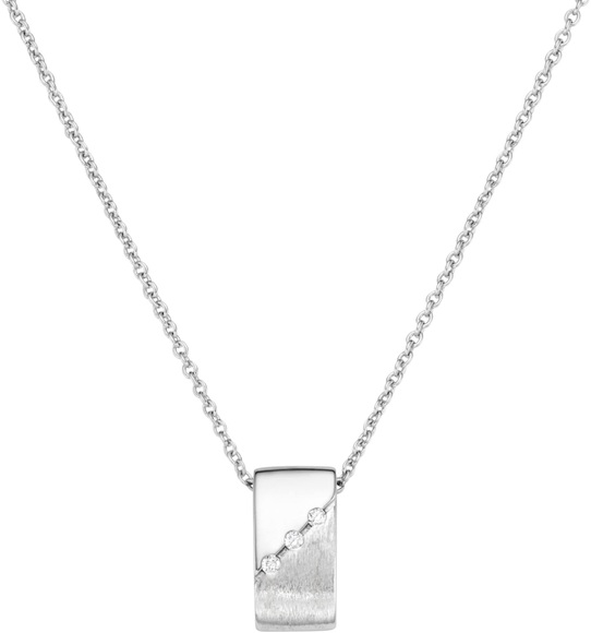 Firetti Kette mit Anhänger »Schmuck Geschenk Halsschmuck Halskette Kette matt glanz«, mit Zirkonia (synth.)