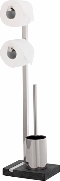 Toilettenbutler Menoto, 2 Rollenhalter, WC-Bürstenhalter niedrig