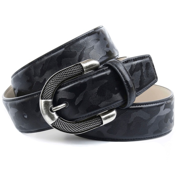 Anthoni Crown 4 cm femininer Ledergürtel mit aufwendiger Schmuck-Schließe