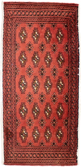 morgenland Wollteppich »Turkaman Teppich handgeknüpft rot«, rechteckig, 8 mm Höhe