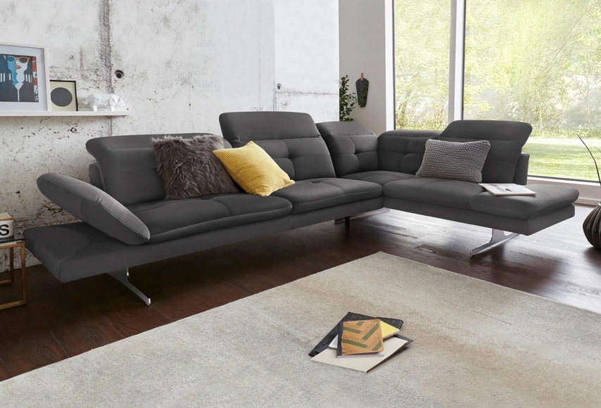 exxpo - sofa fashion Ecksofa, inkl. Kopf- bzw. Rückenverstellung und Armteilverstellung