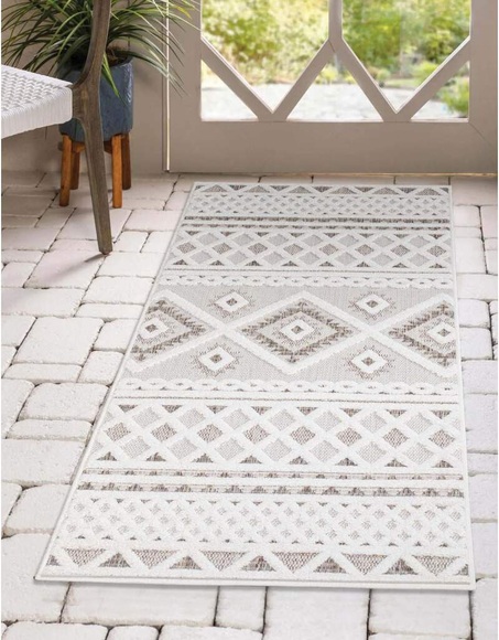 Carpet City Teppich »Santorini«, rechteckig, 5 mm Höhe, 3D-Effekt, für Wohnzimmer, Flur, Küche, Wintergarten, Balkon, Wetterfest & UV-beständig