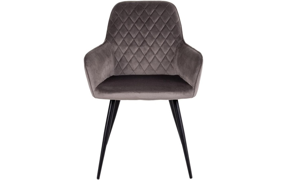House Nordic - 2er-Set Stühle Harbo - Taupe und Schwarz