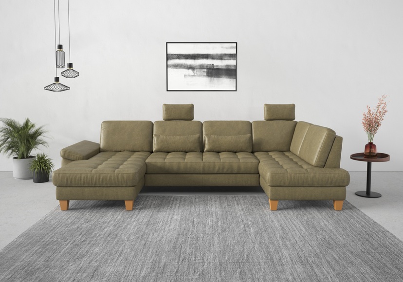 sit&more Wohnlandschaft, wahlweise mit Bettfunktion, Bettkasten, Sitztiefenverstellung