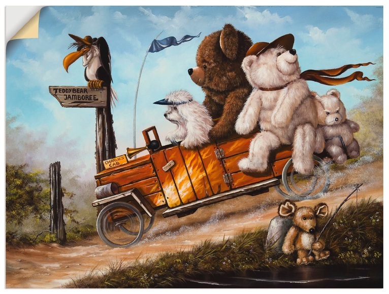 Artland Wandbild »Reisendes Kinderspielzeug«