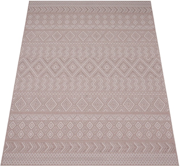Paco Home Teppich »Vermont 190«, rechteckig, Flachgewebe, modernes Design mit Rauten, gesteift, Outdoor geeignet