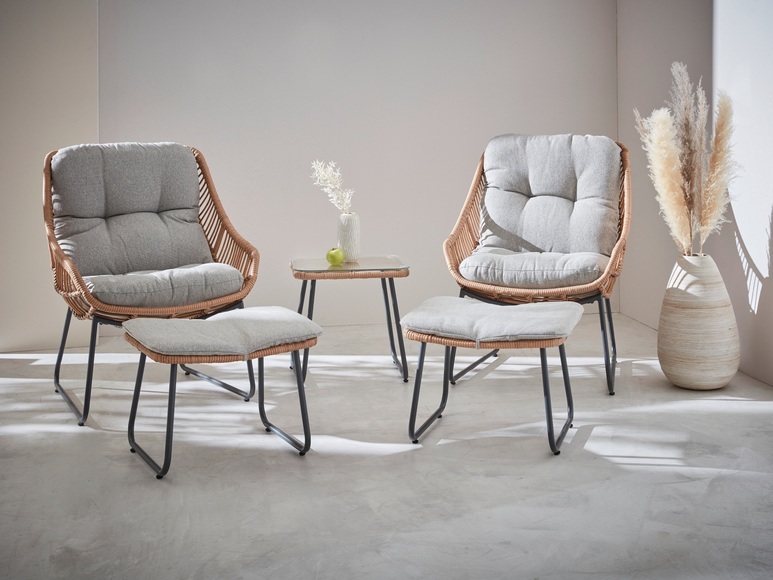 Guido Maria Kretschmer Home&Living Gartenlounge-Set »Naxos«, (9 tlg.), mit natürlichem Look und gemütlichen Kissen
