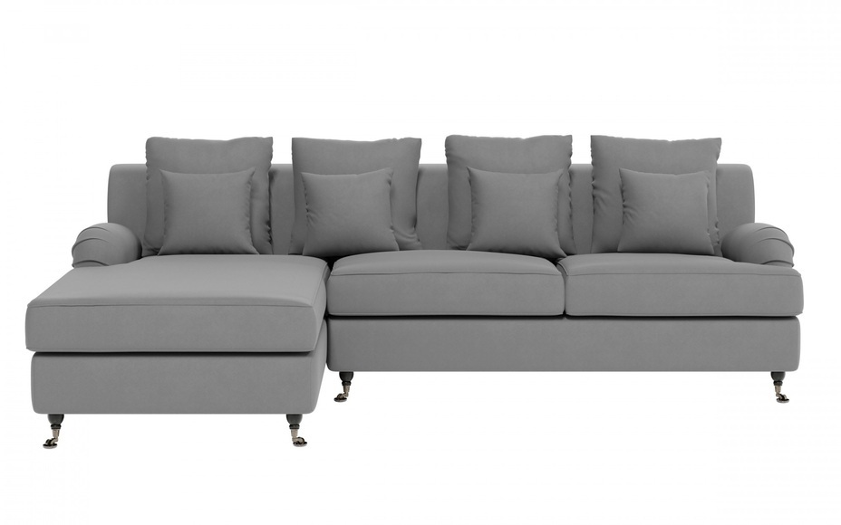 Guido Maria Kretschmer Home&Living Ecksofa »NORIN«, (2 St.), zwei Fussarten: vorne - Rollen, hinten - Holzfüsse