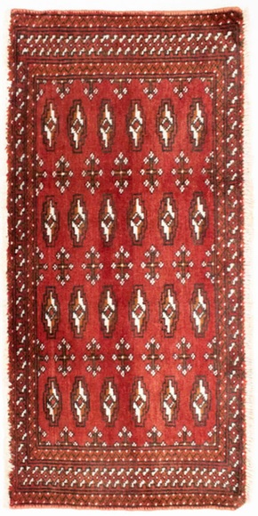 morgenland Wollteppich »Turkaman Teppich handgeknüpft rot«, rechteckig, 8 mm Höhe