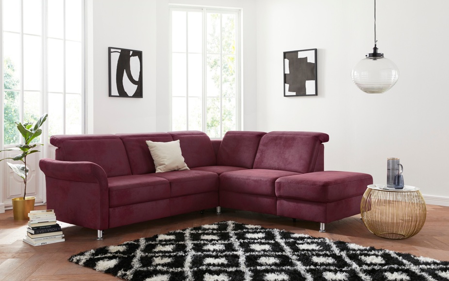 sit&more Ecksofa, inklusive Federkern, wahlweise mit Kopfteilverstellung, Bettfunktion und Stauraum