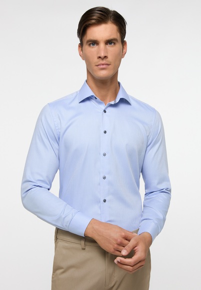 ETERNA strukturiertes Baumwoll-Hemd SLIM FIT
