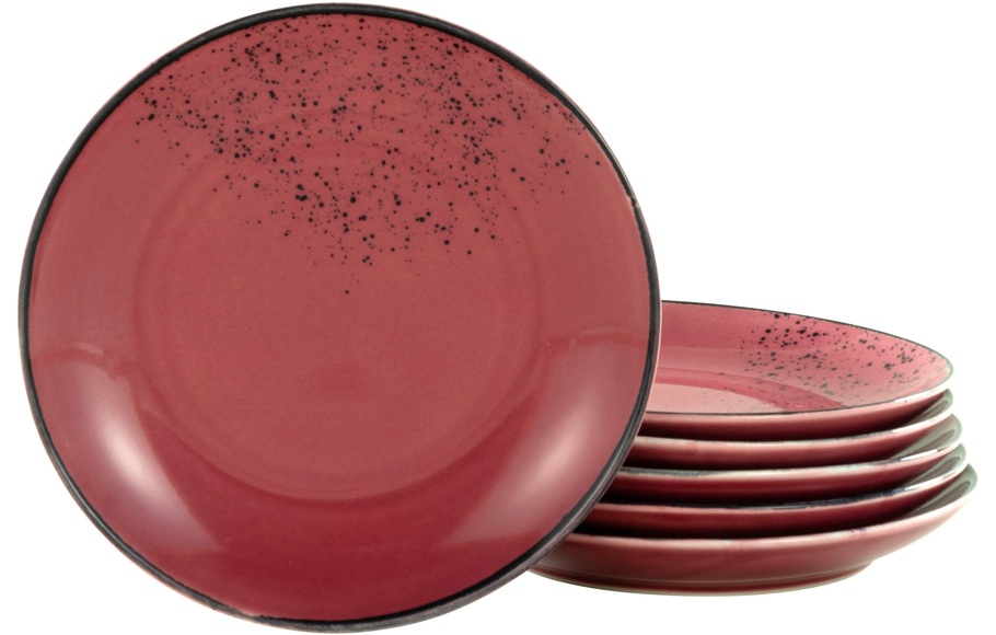 CreaTable Speiseteller »NATURE COLLECTION«, (Set, 6 St.), Ø 27 cm, Steinzeug