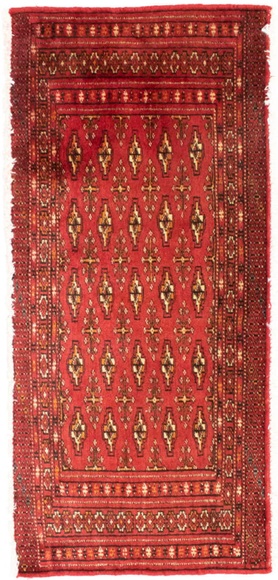 morgenland Wollteppich »Turkaman Teppich handgeknüpft rot«, rechteckig, 8 mm Höhe