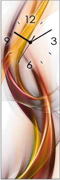 Artland Wanduhr »Glasuhr Abstrakes Design Orange«