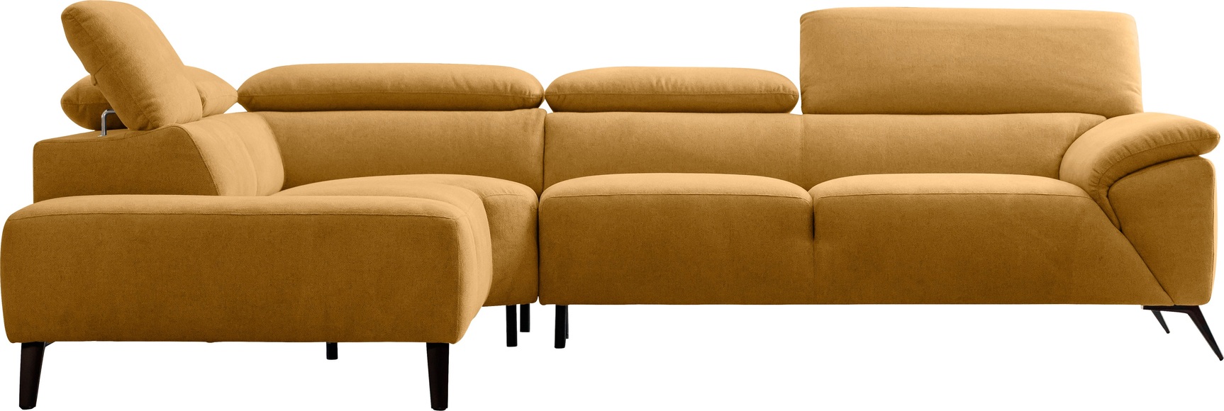 Nicoletti Home Ecksofa, Breite 287 cm, verstellbare Kopfstütze, Ottomane links oder rechts