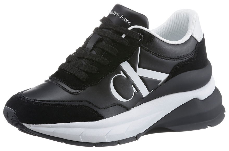 Calvin Klein Jeans Plateausneaker »WEDGE RUNNER MIX LTH WN«, in zweifarbigem Look