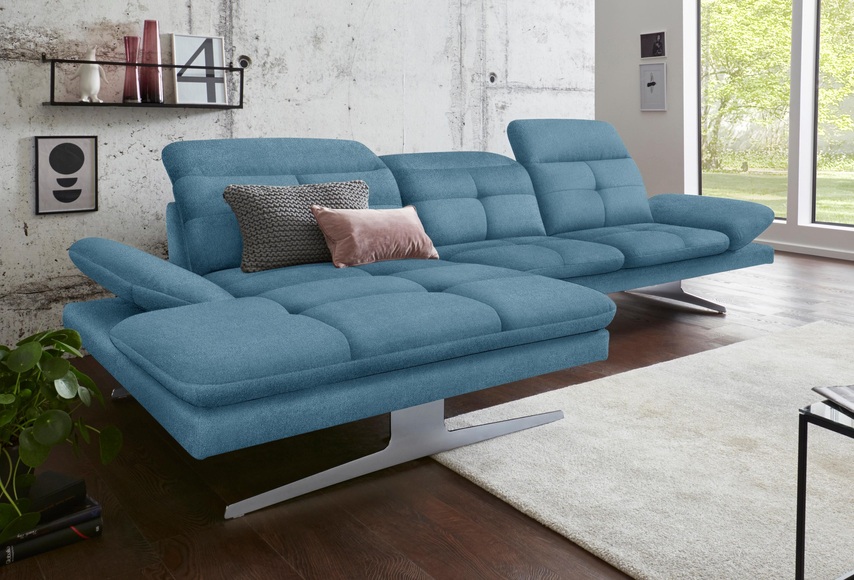 exxpo - sofa fashion Ecksofa, inkl. Kopf- bzw. Rückenverstellung und Armlehnenverstellung