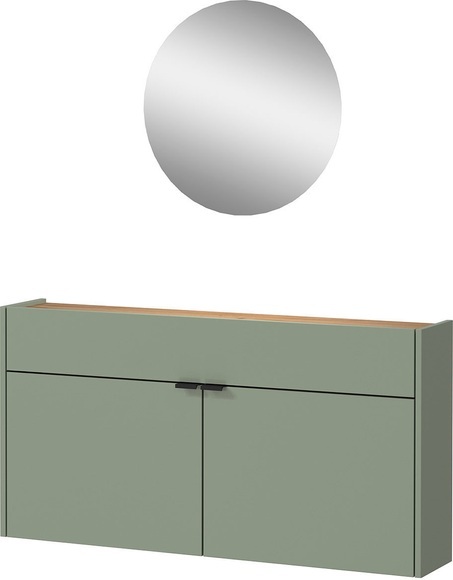 GERMANIA Garderoben-Set »Ameca«, (Set, 2 St.), Mehrzweckschrank und Spiegel, geringe Tiefe, ideal für schmale Flure