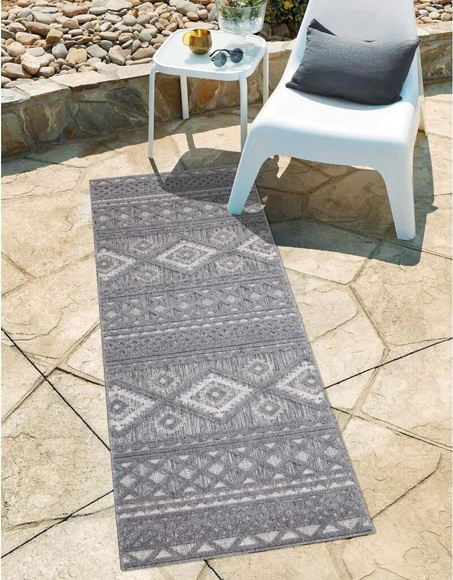 Carpet City Teppich »Santorini«, rechteckig, 5 mm Höhe, 3D-Effekt, für Wohnzimmer, Flur, Küche, Wintergarten, Balkon, Wetterfest & UV-beständig