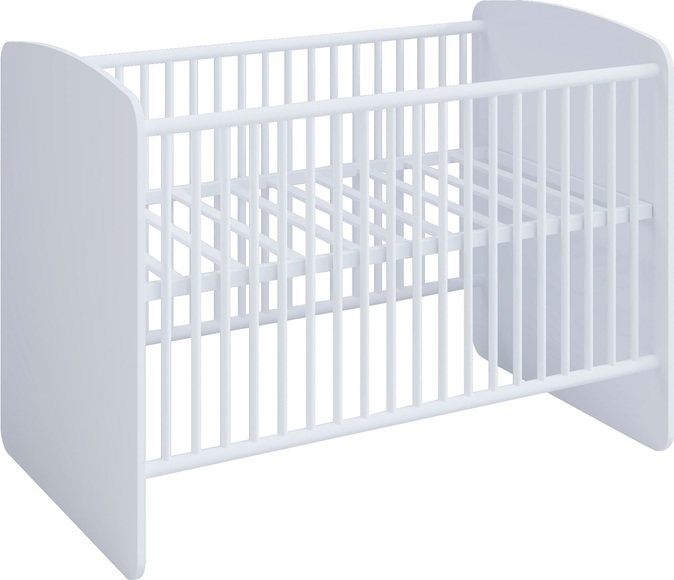 Lüttenhütt Babybett, Babybett mit Liegefläche 70 x 140 cm, höhenverstellbarer Lattenrost