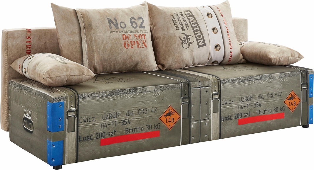 exxpo - sofa fashion Schlafsofa, inklusive Bettfunktion und Bettkasten, wahlweise mit Liftbettfunktion und Federkern