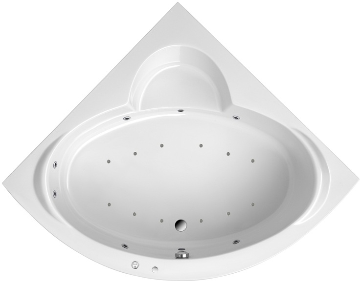 OTTOFOND Whirlpool-Badewanne »Sardinia«, (Komplett-Set, 1 tlg.), Premium, chrom mit Schürze
