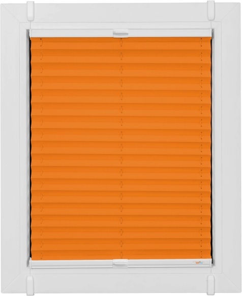 sunlines Plissee »One Size Style Crepe«, blickdicht, ohne Bohren, verspannt, Zubehörfarbe weiss, zum Klemmen