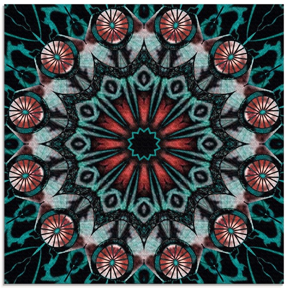 Artland Glasbild »Mandala Schutz des Kriegers«